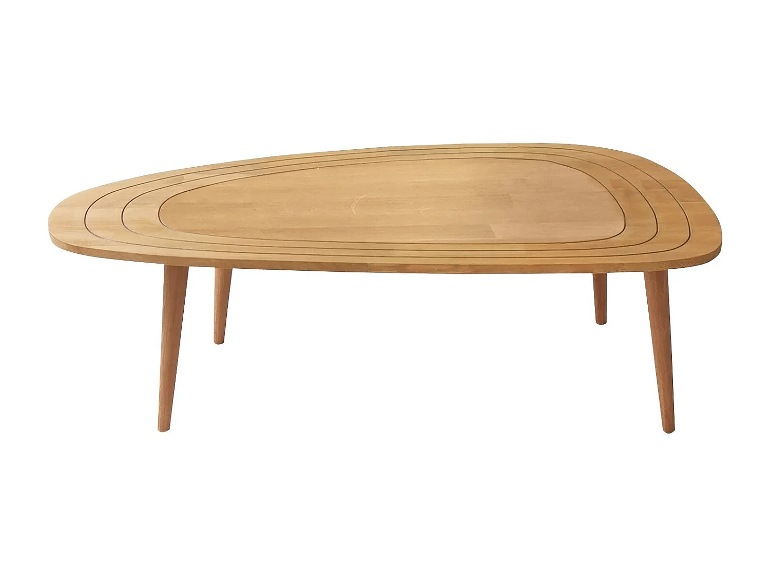 Table basse Tiki 115x50cm Bois massif foncé