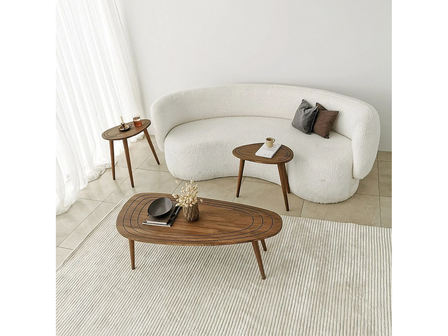 Kira massief houten salontafel 115 cm-Kleur Donker bruin