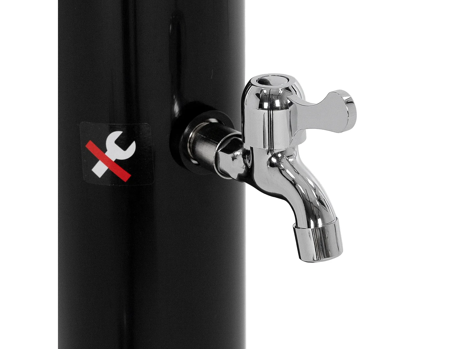 Douche solaire d'extérieur avec douche à pied et pomme de douche noir 20 litres