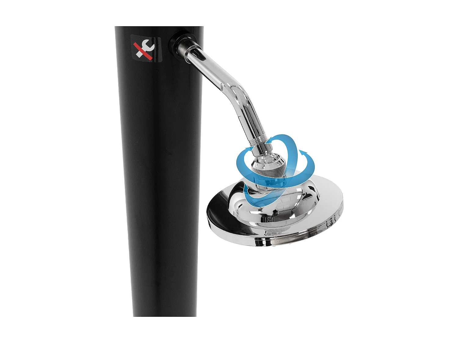 Douche solaire d'extérieur avec douche à pied et pomme de douche noir 20 litres