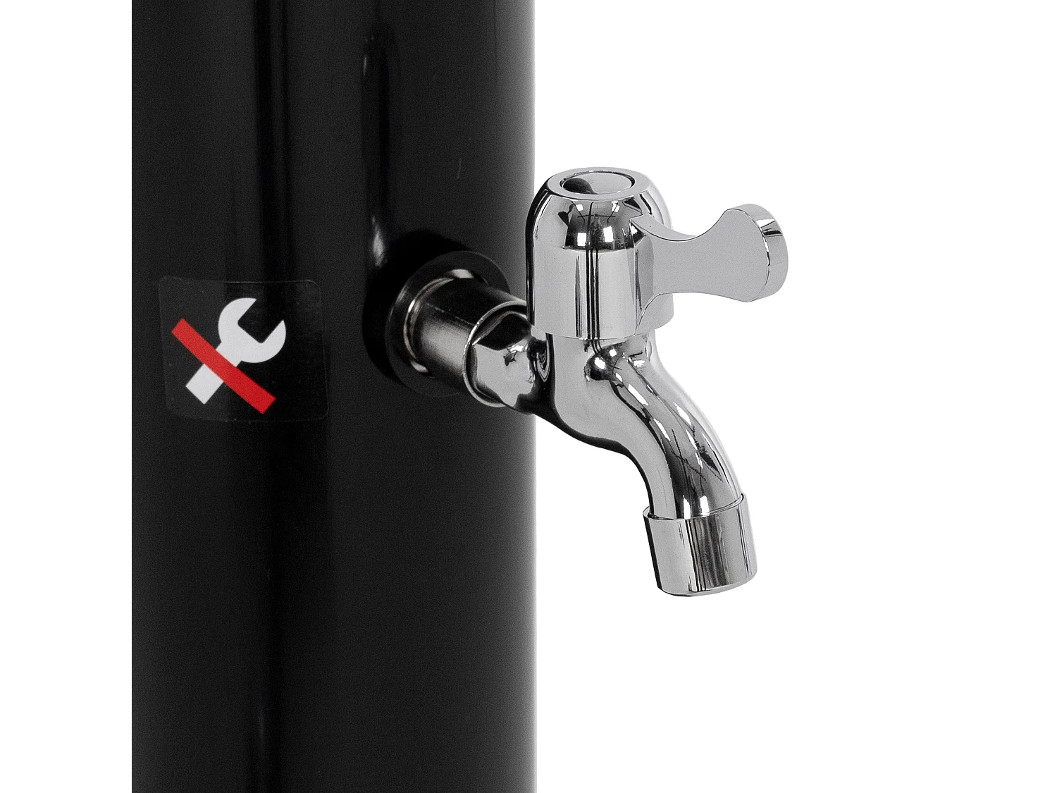 Douche solaire 35 litres avec pomme de douche effet pluie raccord d'eau 207 cm