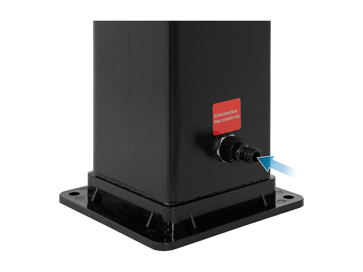 Douche solaire d'extérieur + douche à pied et pomme de douche noir/argent 40 L