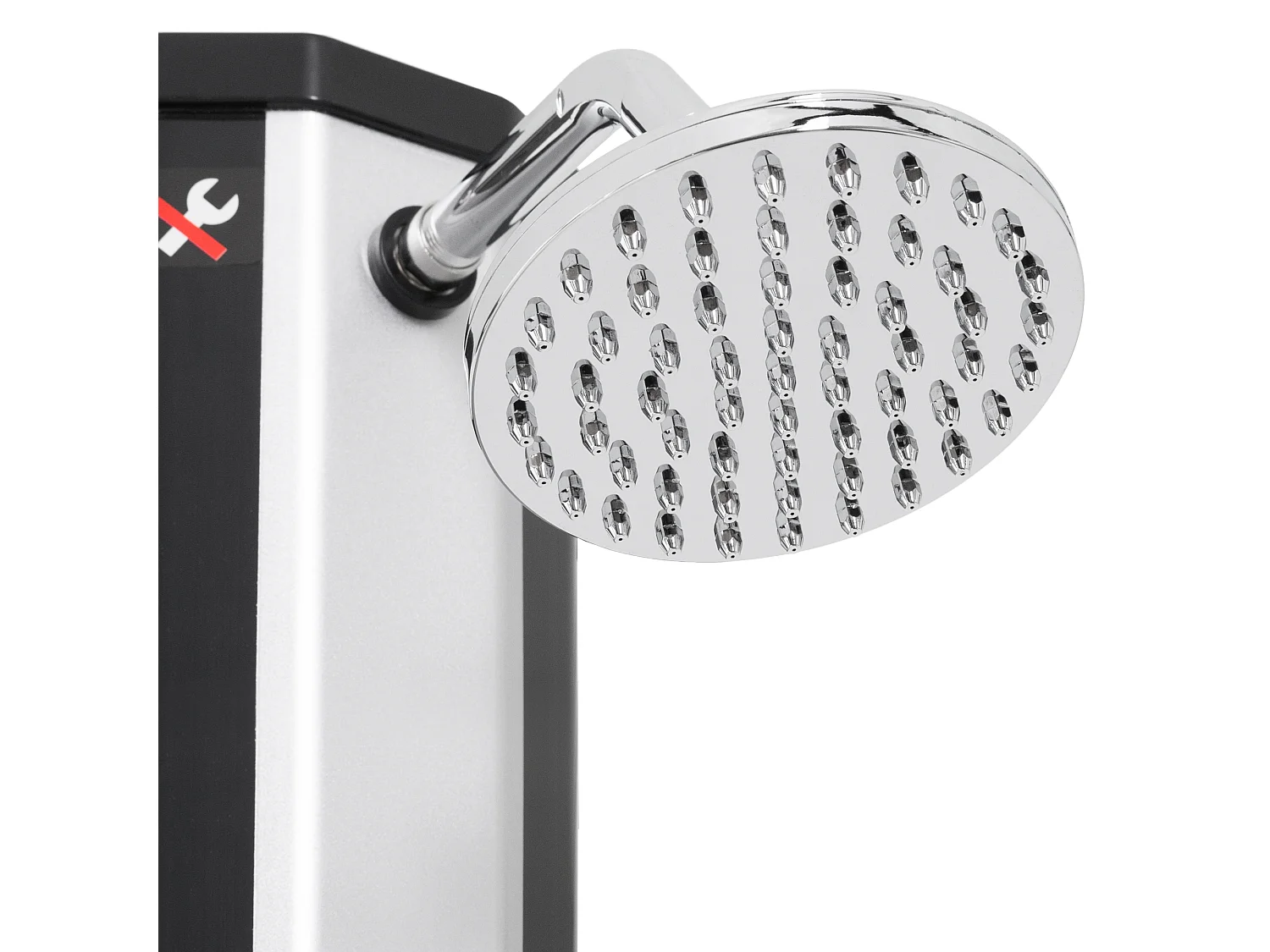 Douche solaire pour l’extérieur 35 litres noir/argent + robinet raccord eau pied