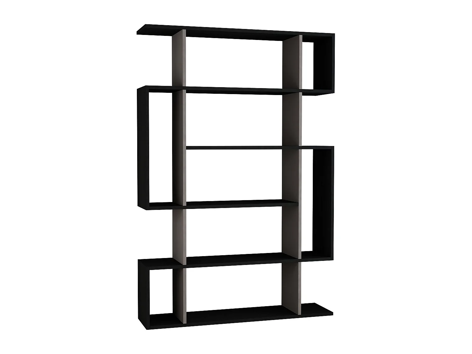 Étagère bibliothèque Kenzia L108cm Moka et Anthracite
