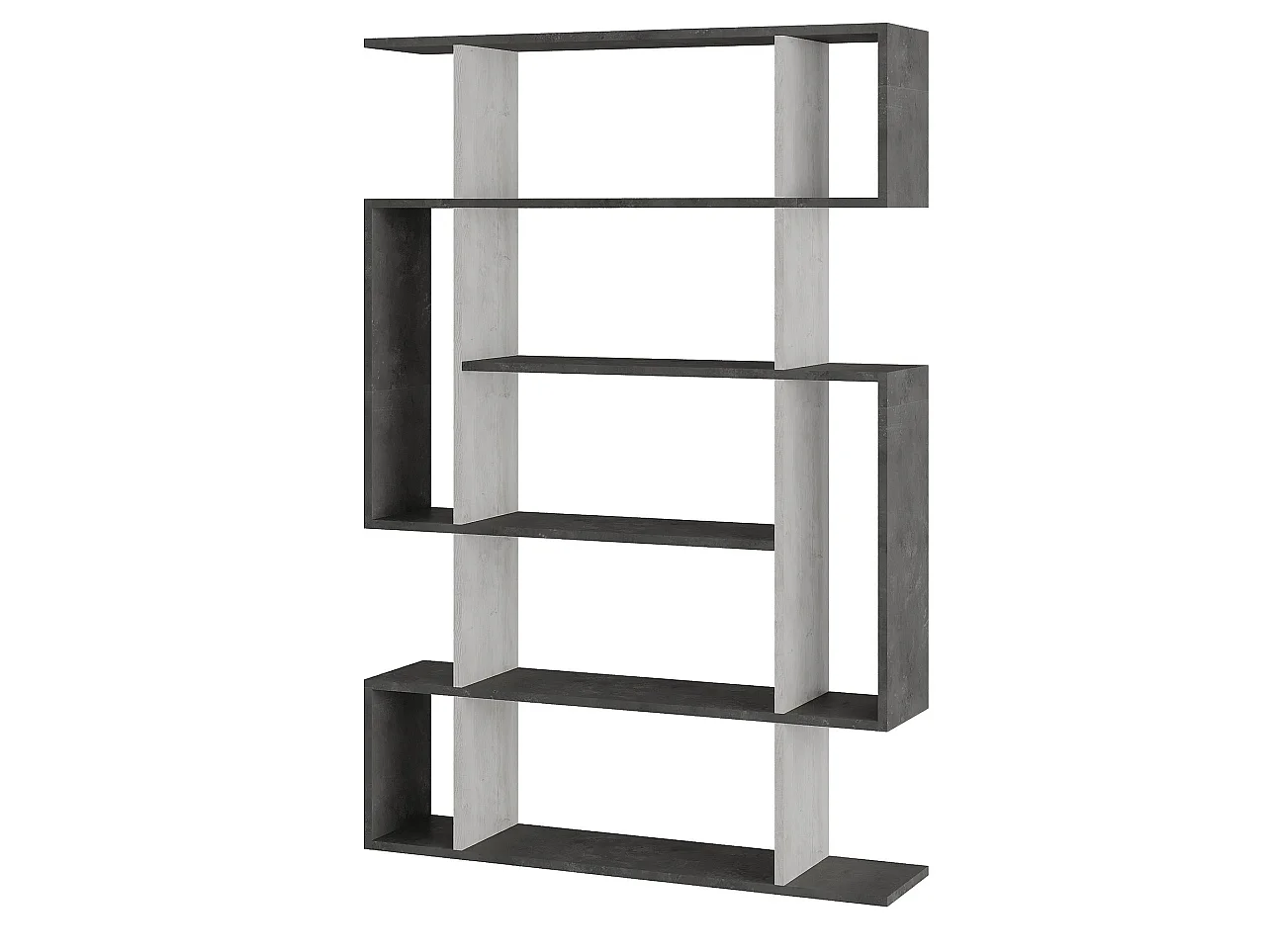 Étagère bibliothèque Kenzia L108cm Moka et Anthracite
