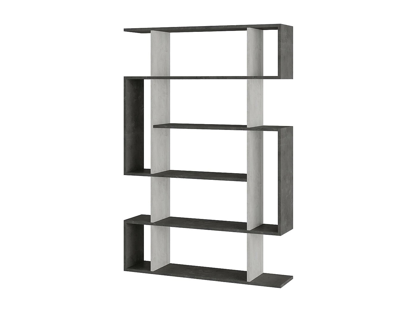 Étagère bibliothèque Yifan L108,5cm Bois Gris et Blanc