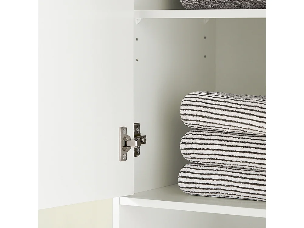 SoBuy BZR80-W Meuble Colonne Salle de Bain, Armoire de Rangement Placard de Rangement Étroite