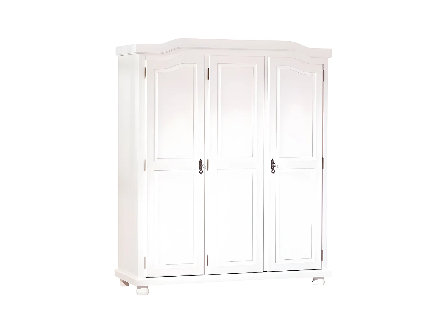 Armoire en Bois 3 Portes "Cardaillac" 150cm Blanc