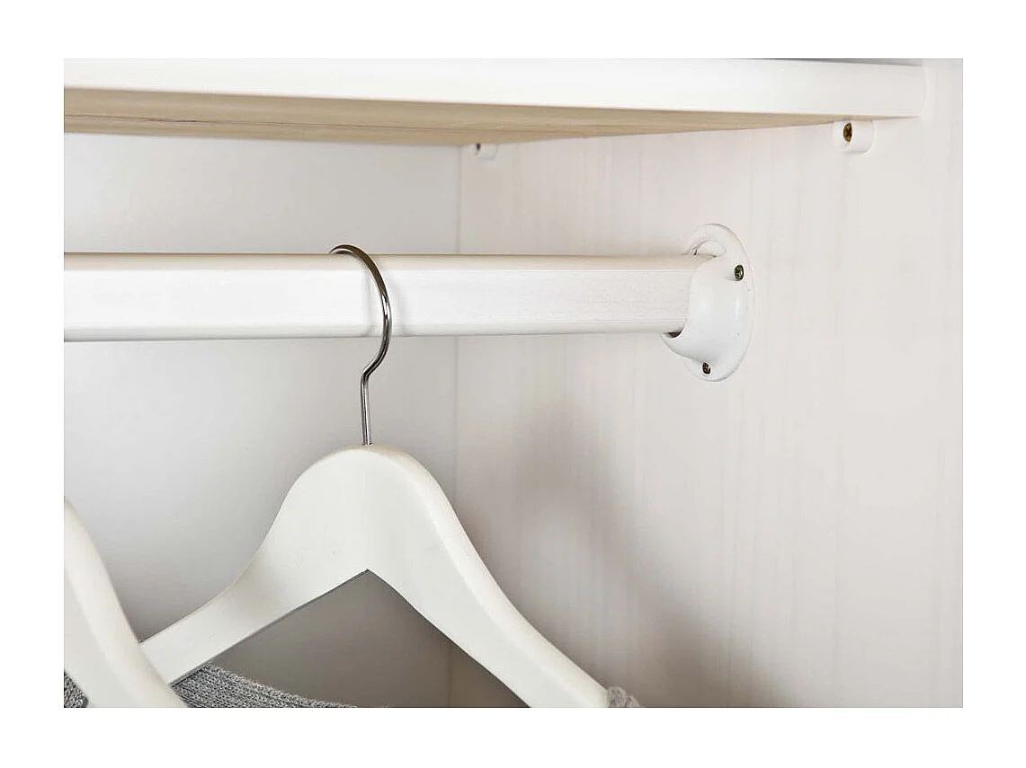 Armoire en Bois 3 Portes "Cardaillac" 150cm Blanc