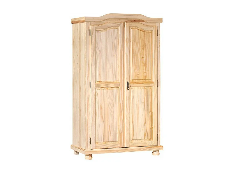 Armoire 2 Portes Pin "Cardaillac" 180cm Naturel