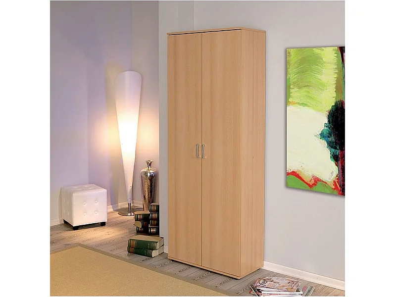 Armoire 2 Portes "Lorenzo" 189cm Naturel