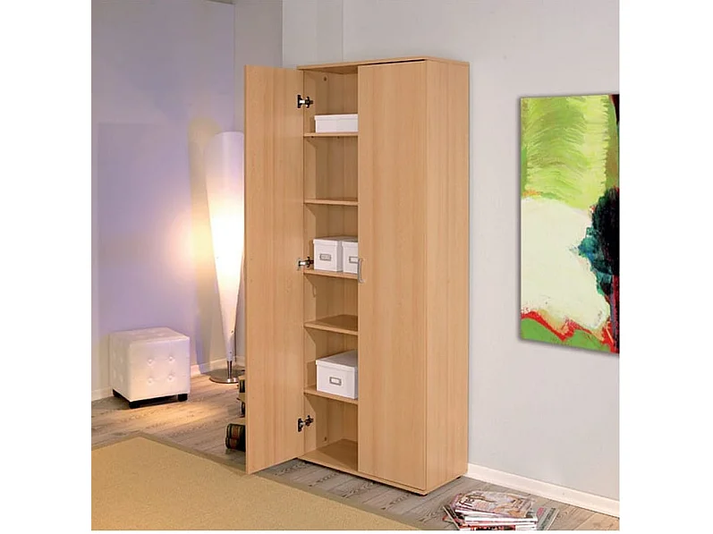 Armoire 2 Portes "Lorenzo" 189cm Naturel