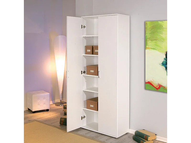 Armoire 2 Portes "Lorenzo" 189cm Blanc