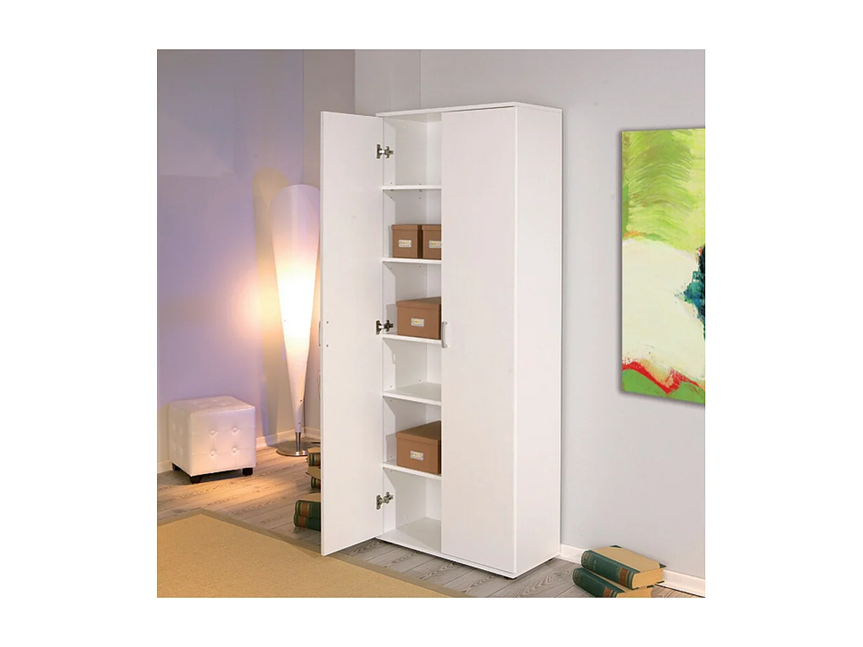 Armoire 2 Portes "Lorenzo" 189cm Blanc
