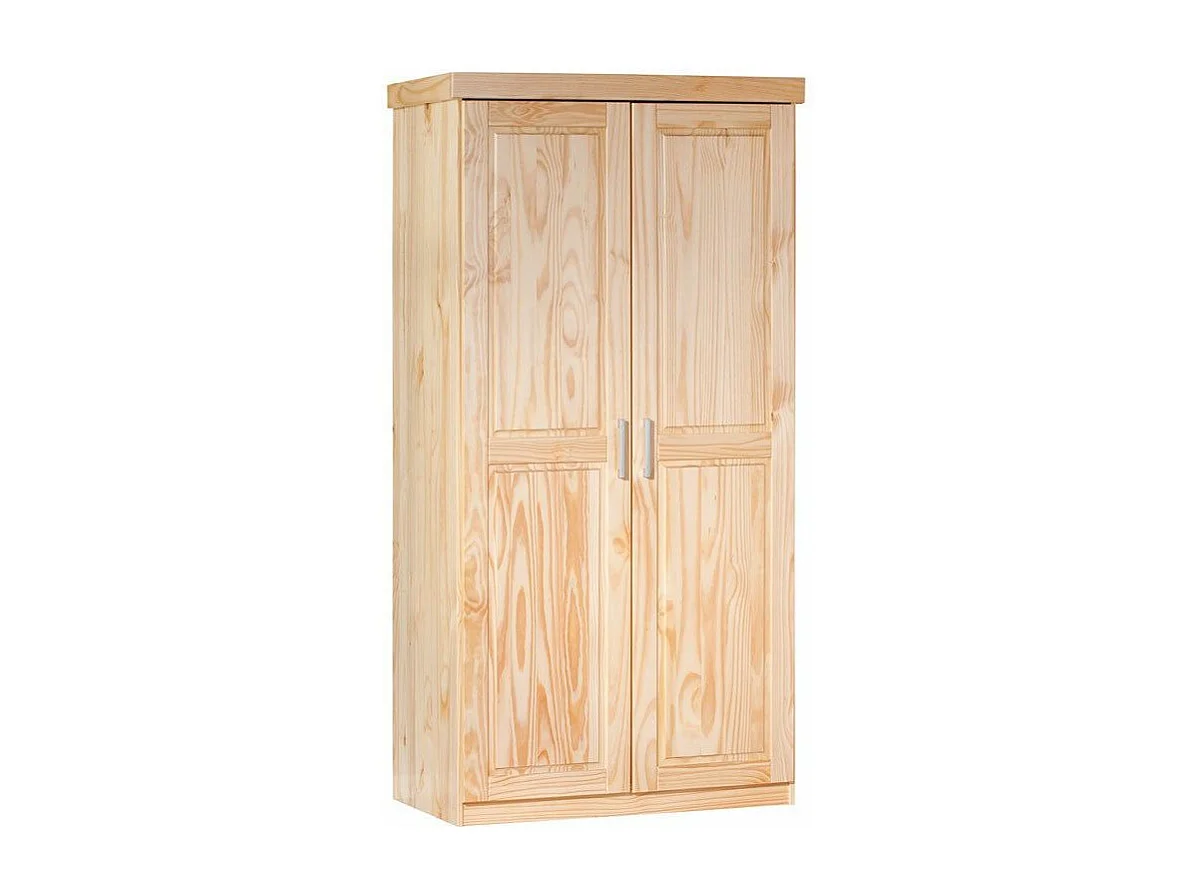 Armoire 2 Portes Bois Massif "Angel" 190cm Naturel