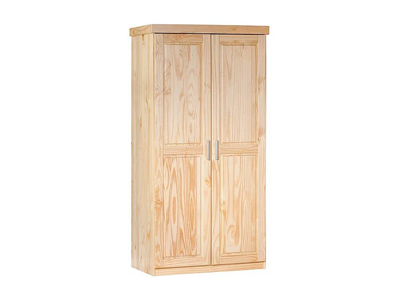 Armoire 2 Portes Bois Massif "Angel" 190cm Naturel