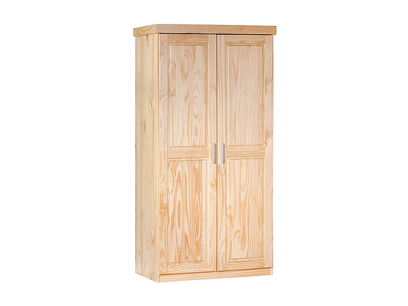 Armoire 2 Portes Bois Massif "Angel" 190cm Naturel
