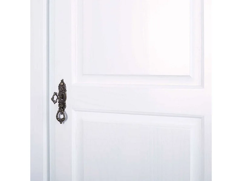 Armoire 3 Portes & 3 Tiroirs Bois "Izi" 198cm Blanc