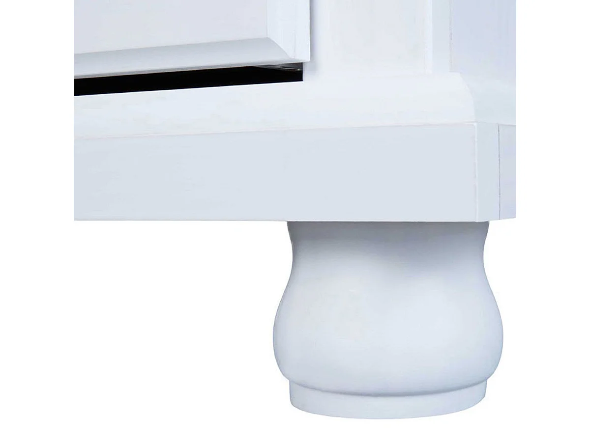 Armoire 3 Portes & 3 Tiroirs Bois "Izi" 198cm Blanc