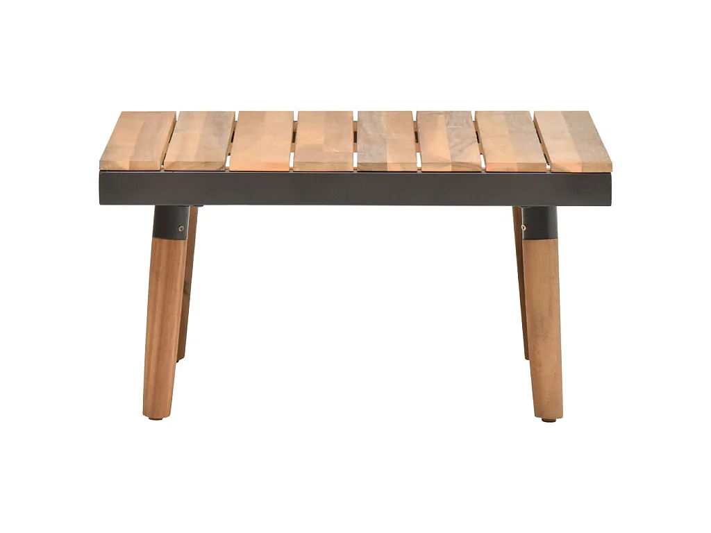 Salon de jardin 4 pcs avec coussins Bois d'acacia solide