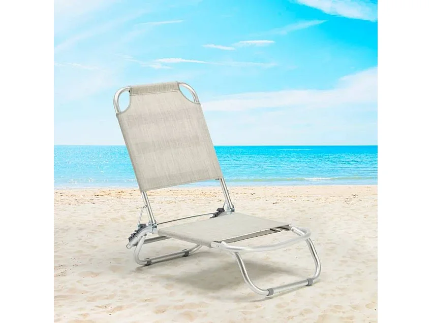 Sedia da spiaggia pieghevole lettino da piscina solido Fincher