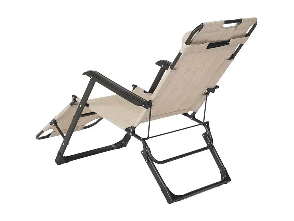 Klappstrand- und Gartenliegestuhl mit Mehreren Positionen Zero Gravity Emily Lux - Beige