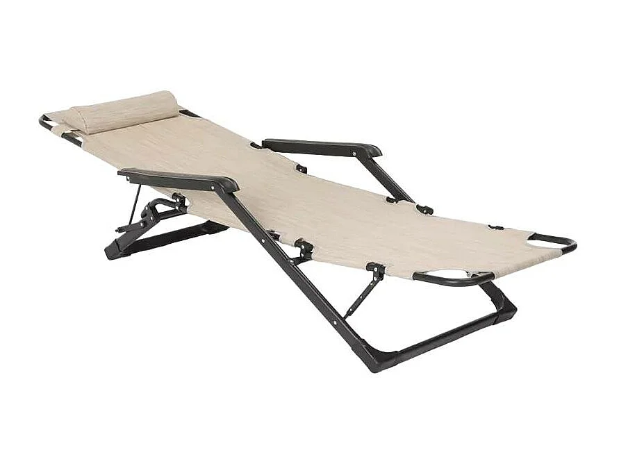 Klappstrand- und Gartenliegestuhl mit Mehreren Positionen Zero Gravity Emily Lux - Beige