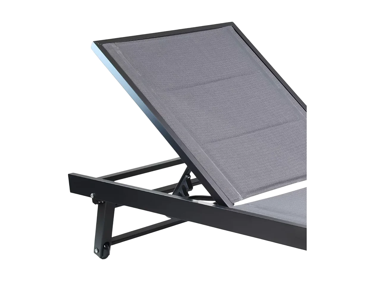 4 lettini prendisole con ruote regolabili Miami