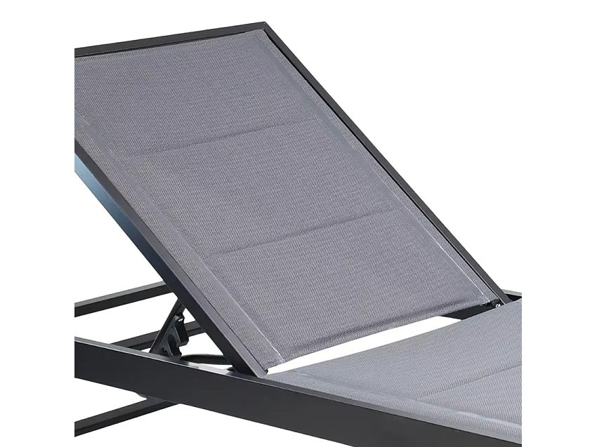 4 lettini prendisole con ruote regolabili Miami