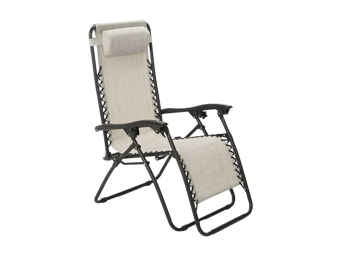 2er Set klappbare Liegestühle Sonnenliegen Strandliegen für Garten und Strand Emily Zero Gravity - Grau