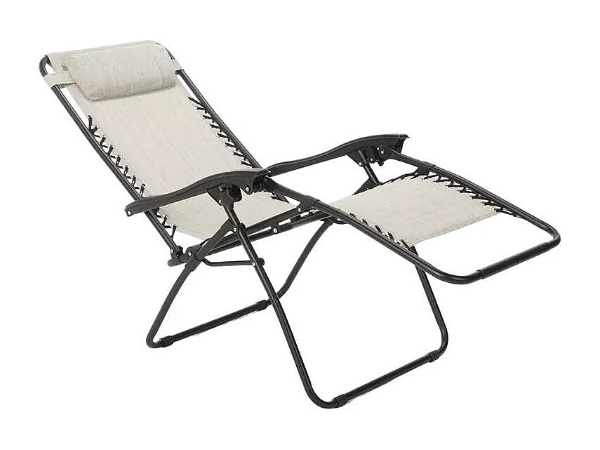 2er Set klappbare Liegestühle Sonnenliegen Strandliegen für Garten und Strand Emily Zero Gravity - Grau