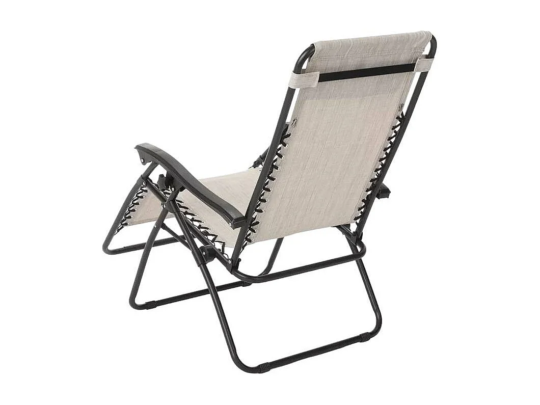 2er Set klappbare Liegestühle Sonnenliegen Strandliegen für Garten und Strand Emily Zero Gravity - Grau