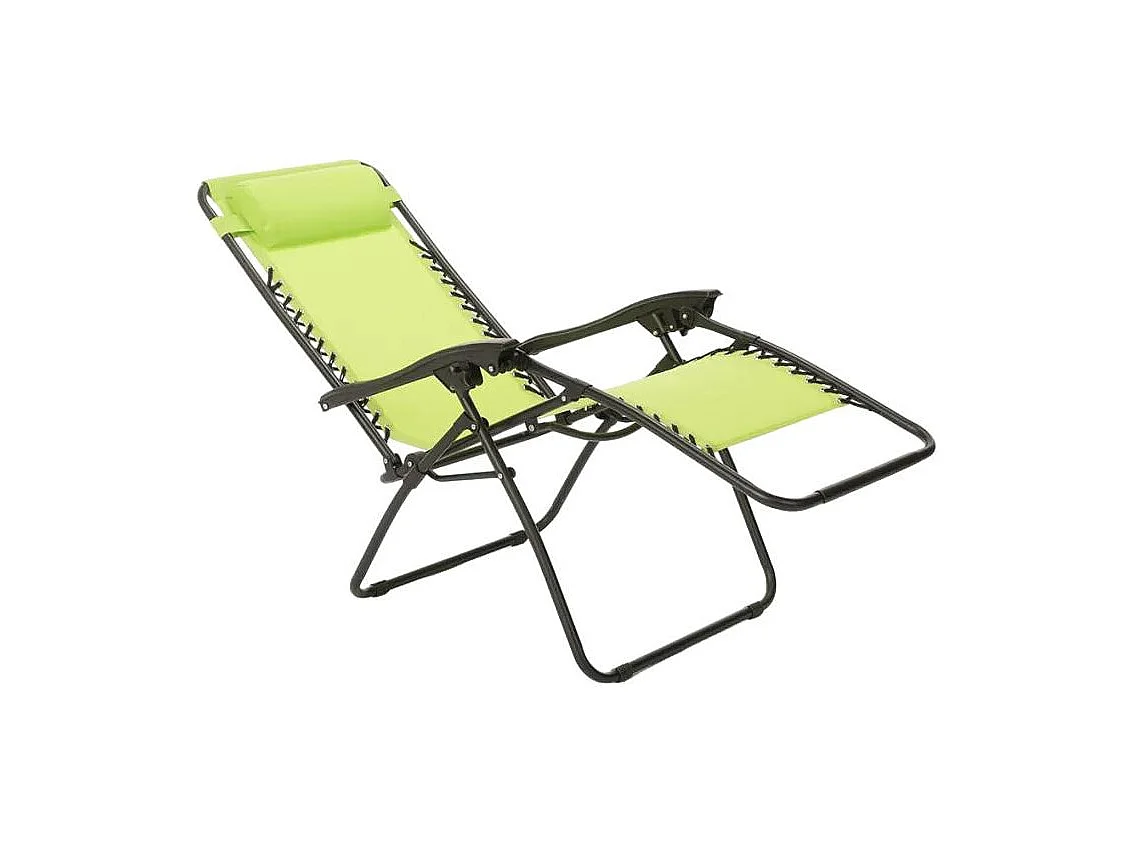 Tumbona plegable para playa jardín multiposición Emily Zero Gravity - Verde oscuro