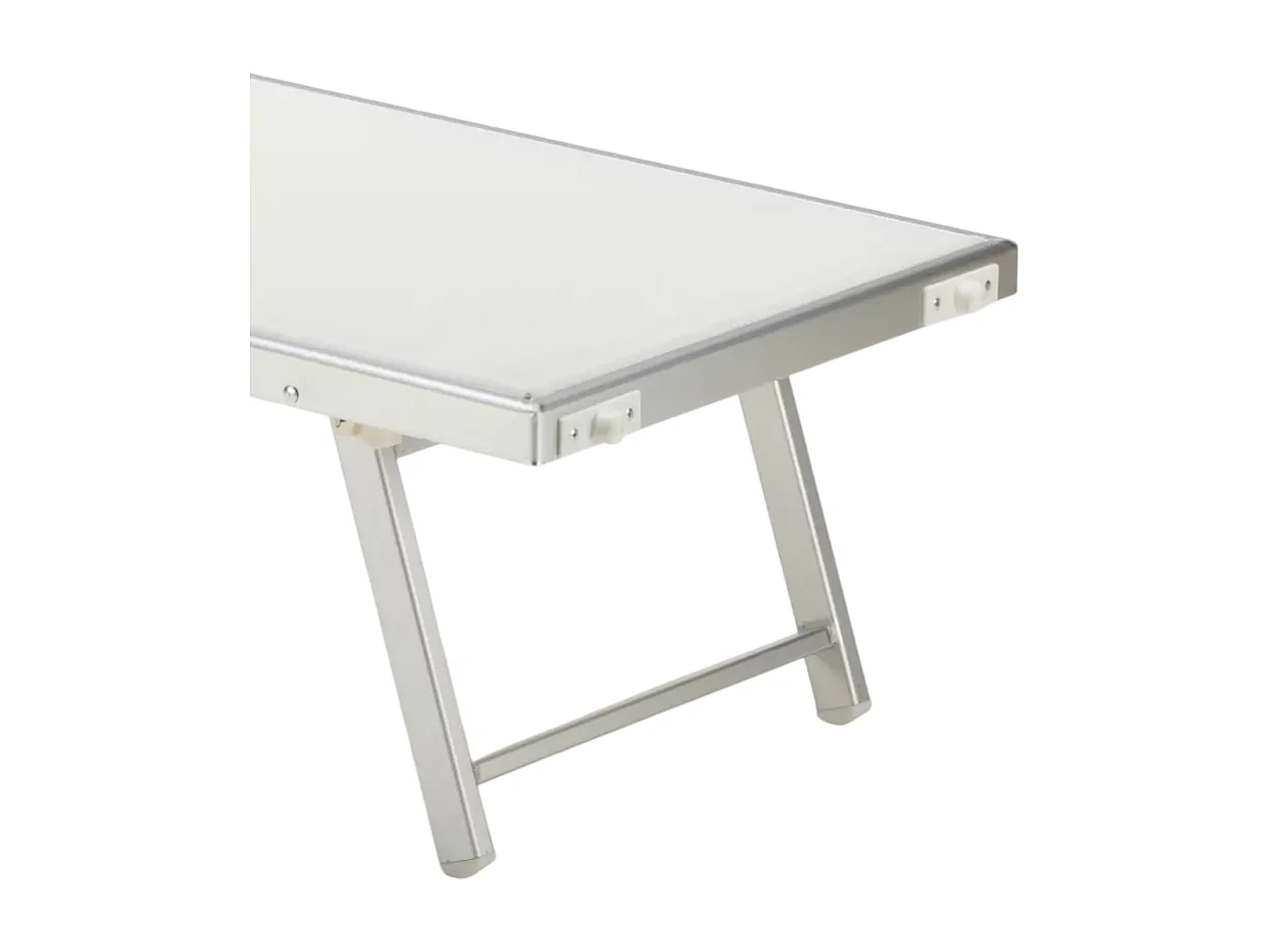 2er Set Liegestühle Strandliegen Sonnenliegen aus Aluminum Santorini - Weiß