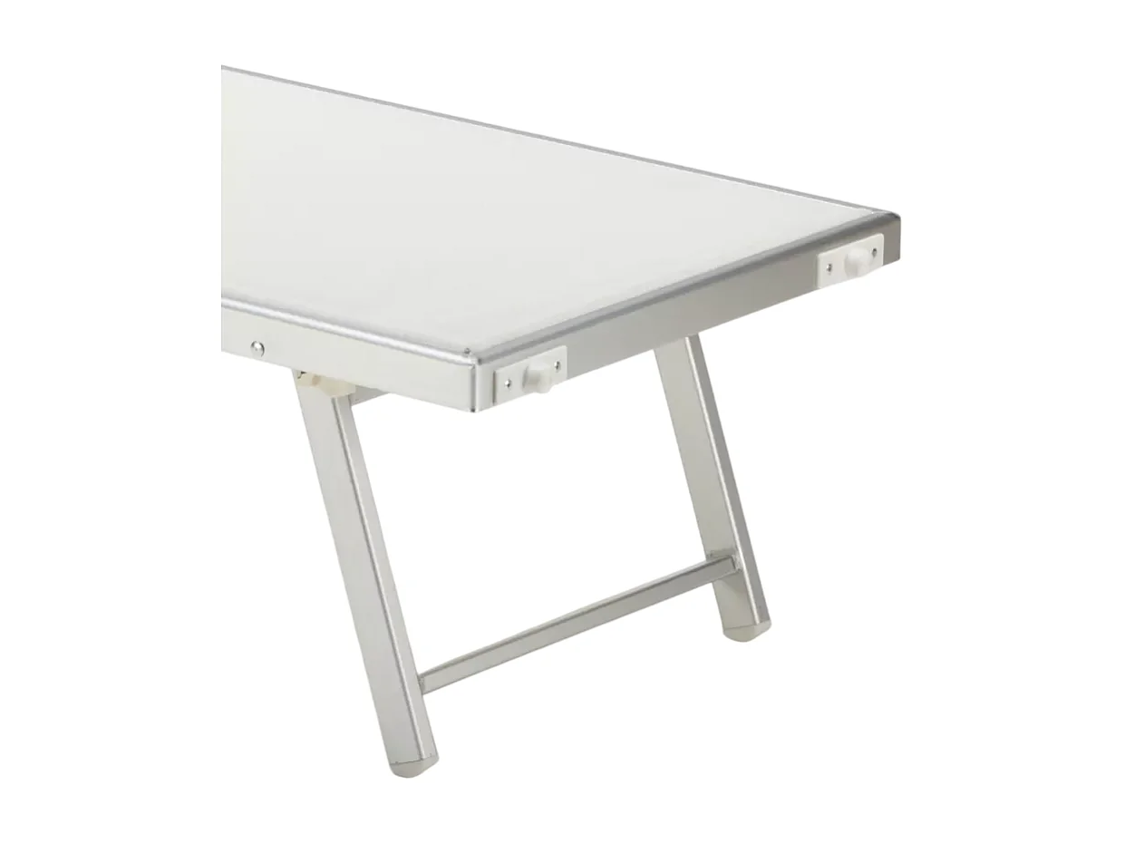 2er Set Liegestühle Strandliegen Sonnenliegen aus Aluminum Santorini - Weiß