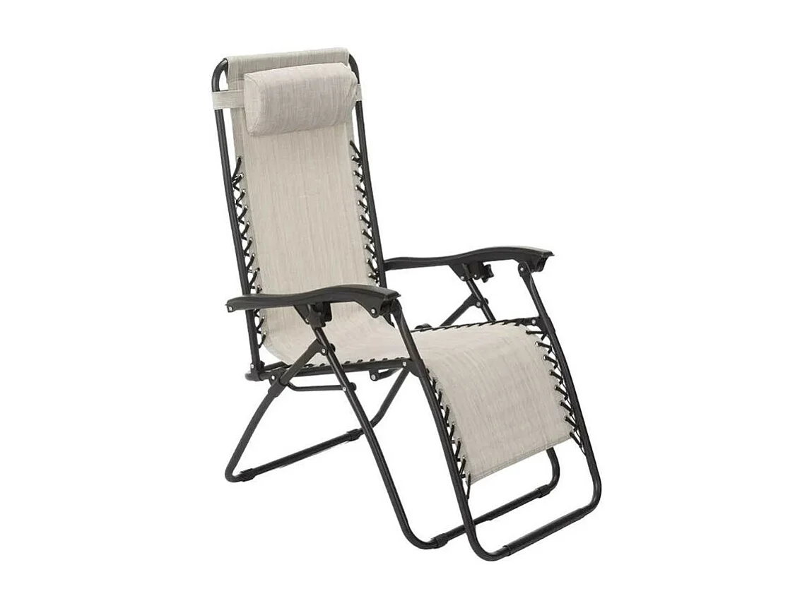 4er Set faltbare Liegestühle Strandliegen Sonnenliegen für Garten und Strand Emily Zero Gravity - Grau