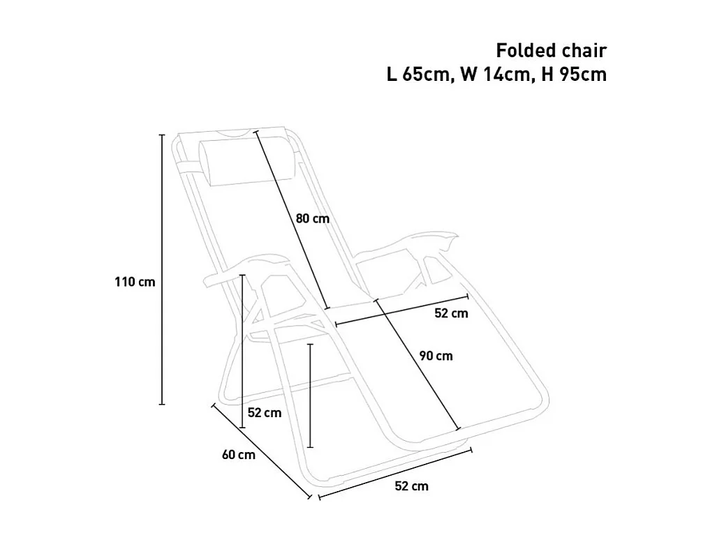 4er Set faltbare Liegestühle Strandliegen Sonnenliegen für Garten und Strand Emily Zero Gravity - Grau