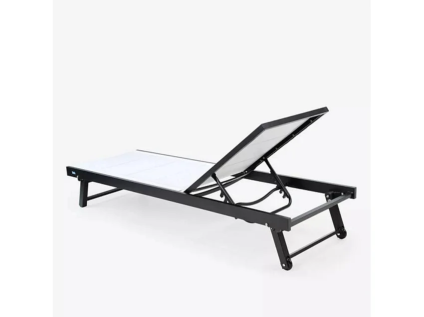 Lettino da spiaggia con ruote e schienale regolabile Miami