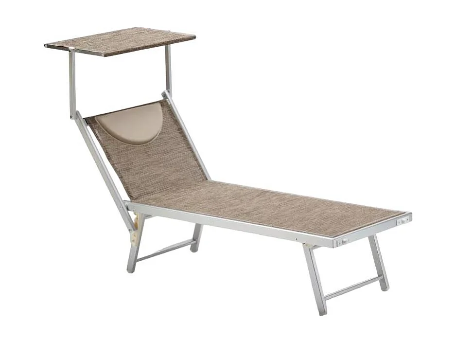 2 lettini prendisole da spiaggia in alluminio Phuket