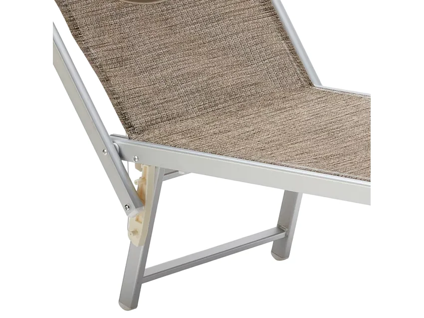 2 lettini prendisole da spiaggia in alluminio Phuket