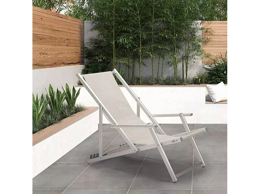 Sedia pieghevole braccioli da spiaggia giardino campeggio Scorsese