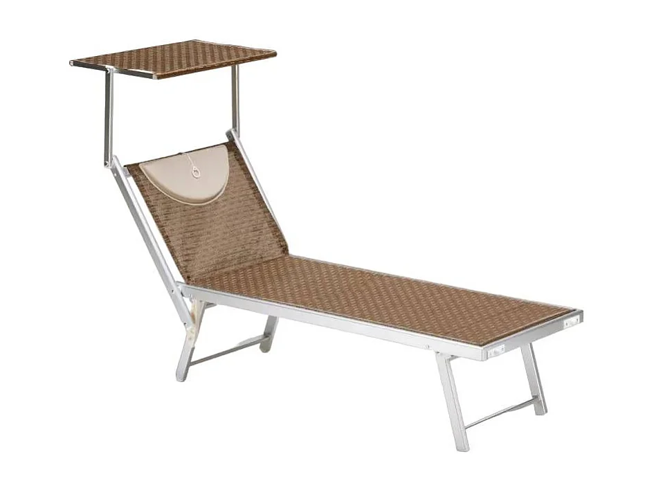 2 lettini prendisole da spiaggia in alluminio Phuket