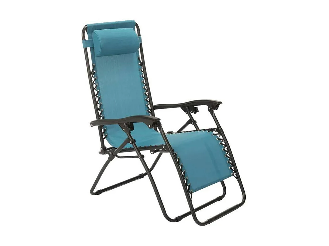 Tumbona plegable para playa jardín multiposición Emily Zero Gravity - Azul