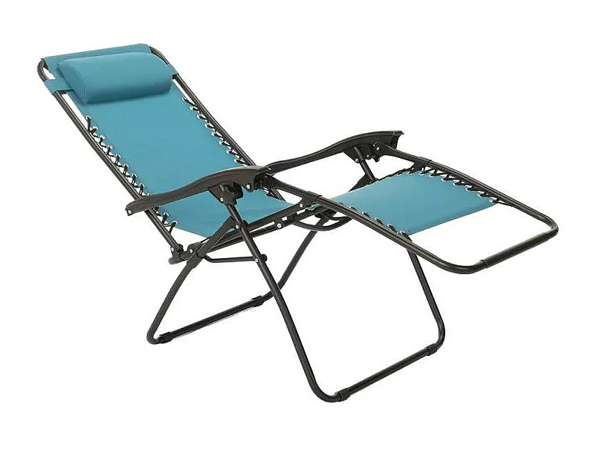 Tumbona plegable para playa jardín multiposición Emily Zero Gravity - Azul