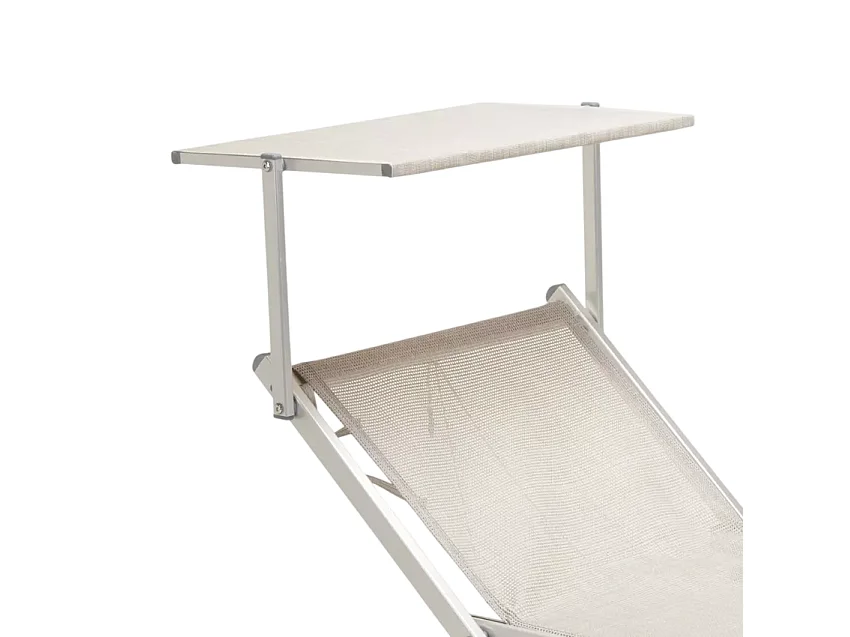 Bain de soleil de jardin transat piscine pliant en aluminium MALISS