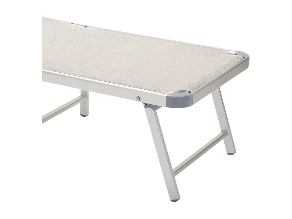 Bain de soleil de jardin transat piscine pliant en aluminium MALISS