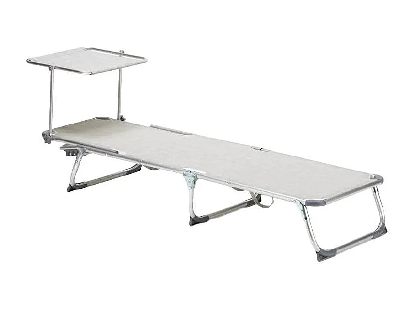 Lot de 4 bains de soleil avec pare-soleil transat robuste BREATHE