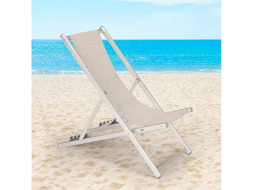 Lot de 4 Chaises longue pliante réglable pour plage et camping COVE