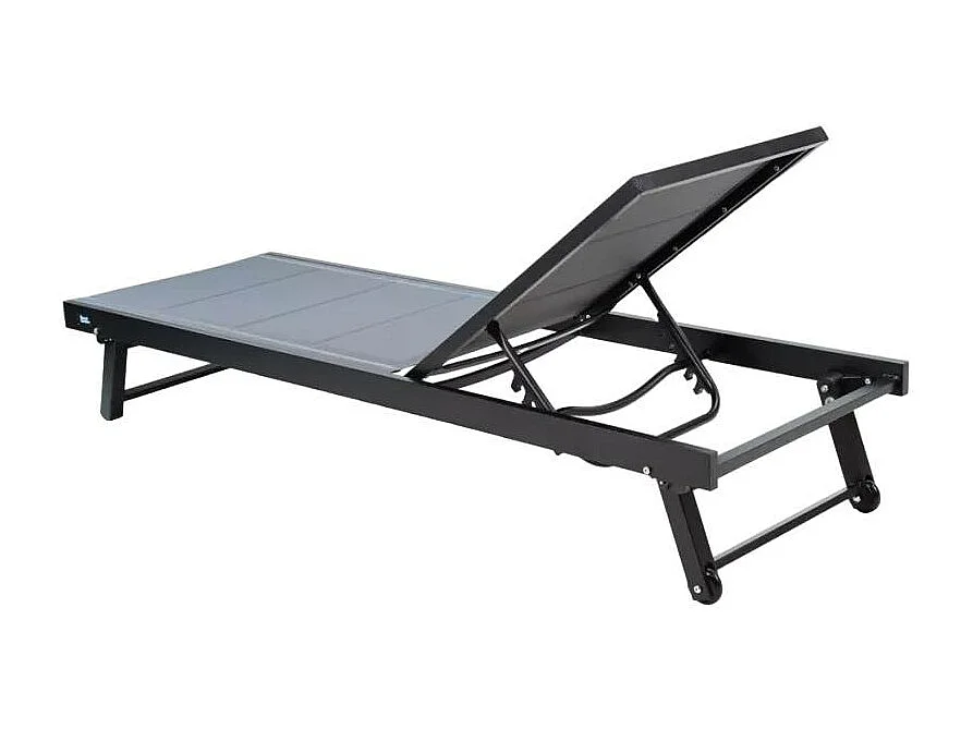 Stock 20 tumbonas de jardín de aluminio con ruedas Rimini - Gris Oscuro