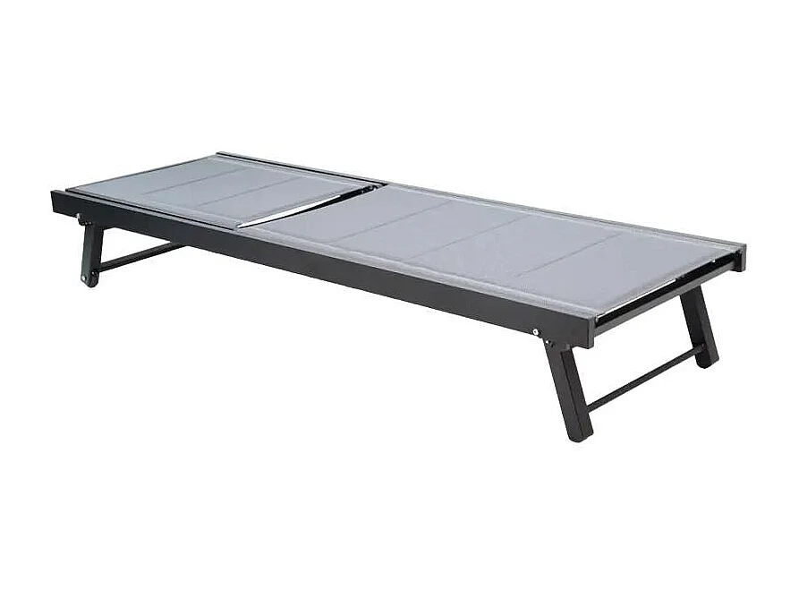 Stock 20 tumbonas de jardín de aluminio con ruedas Rimini - Gris Oscuro